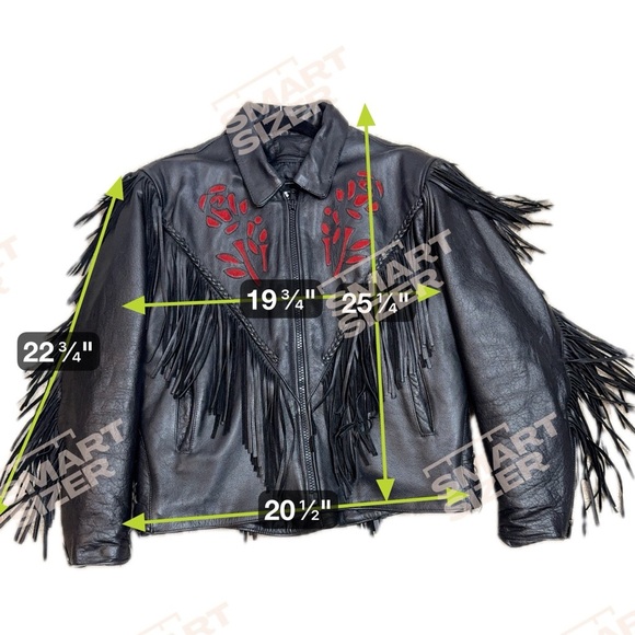 Vintage Unik Leather Fringe Motorcycle Coat for Men / Women Size Large w/ Liner - Picture 8 of 11